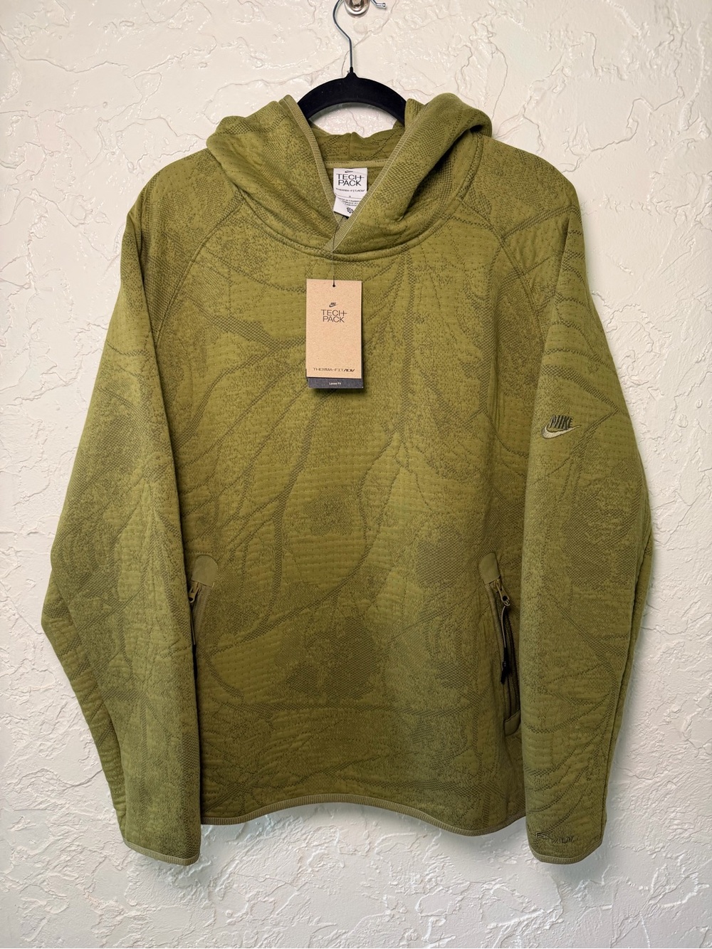 NWT Nike Tech Pack Therma-Fit ADV Men's Olive Green Hoodie Sweater